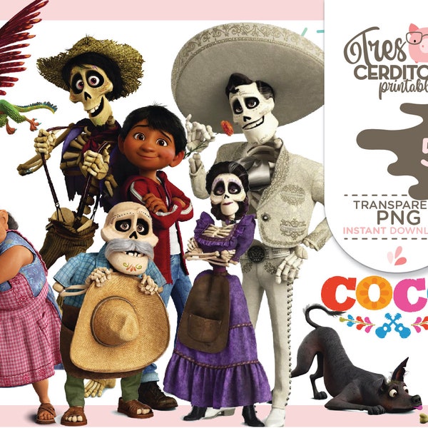 Coco PNG Files, coco Miguel cliparts Png files transparent, Coco remember me Digital, Instand Download