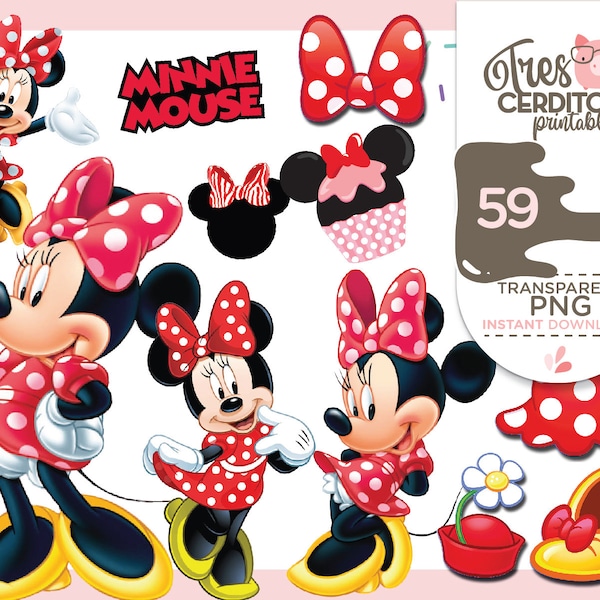 59 Mouse girl red Png Images, mouse ears red Printable Digital  png Cliparts, files digital INSTANT download