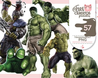 57 Hulk avenger Png Images, incredible Hulk Birthday Printable Digital, Hulk characters, INSTANT download