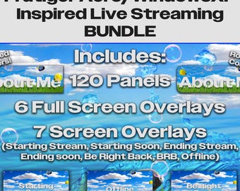 Frutiger Aero Twitch Stream Bundle, Windows XP Inspired (Digital Download)