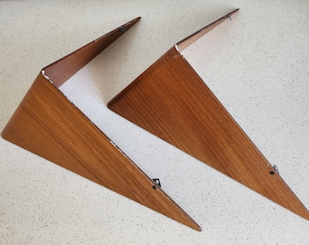 MCM teak Butterfly shelves, Poul Cadovius for Cado Denmark, pair of shelves, mcm, midcentury, iconic design, home decor, vintage, atomic