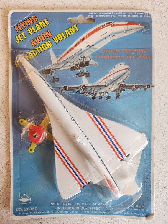 Jouet d'avion à réaction volant vintage, neuf dans l'emballage, jouet à  piles Concorde, rare -  France