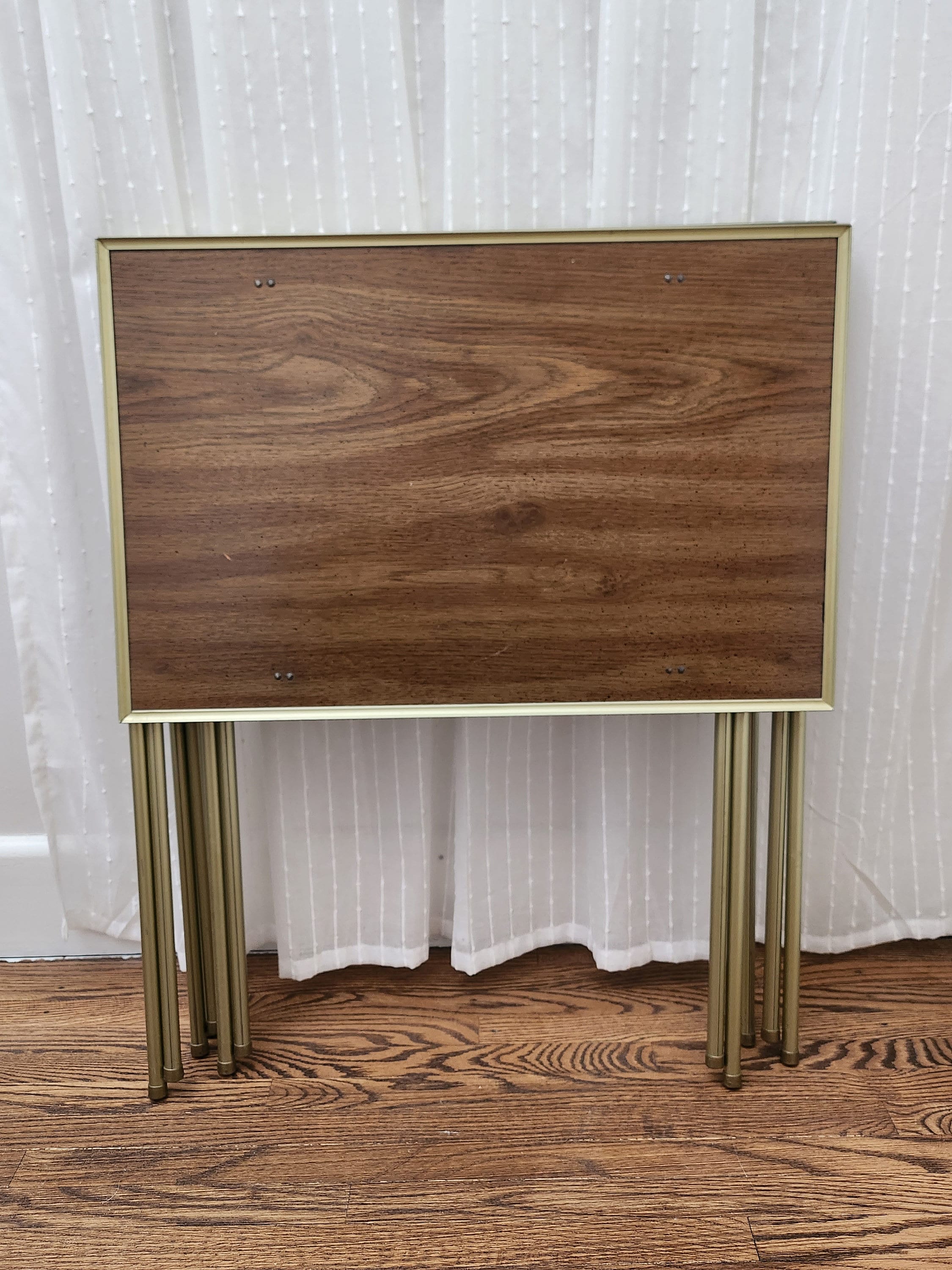 Vintage wood tv trays deals