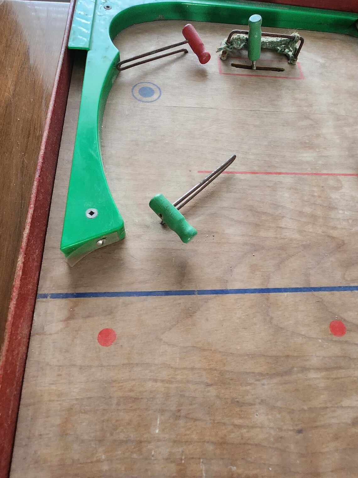 1950s Tabletop Hockey Game, Munro Games Canada, Wood With Metal Levers