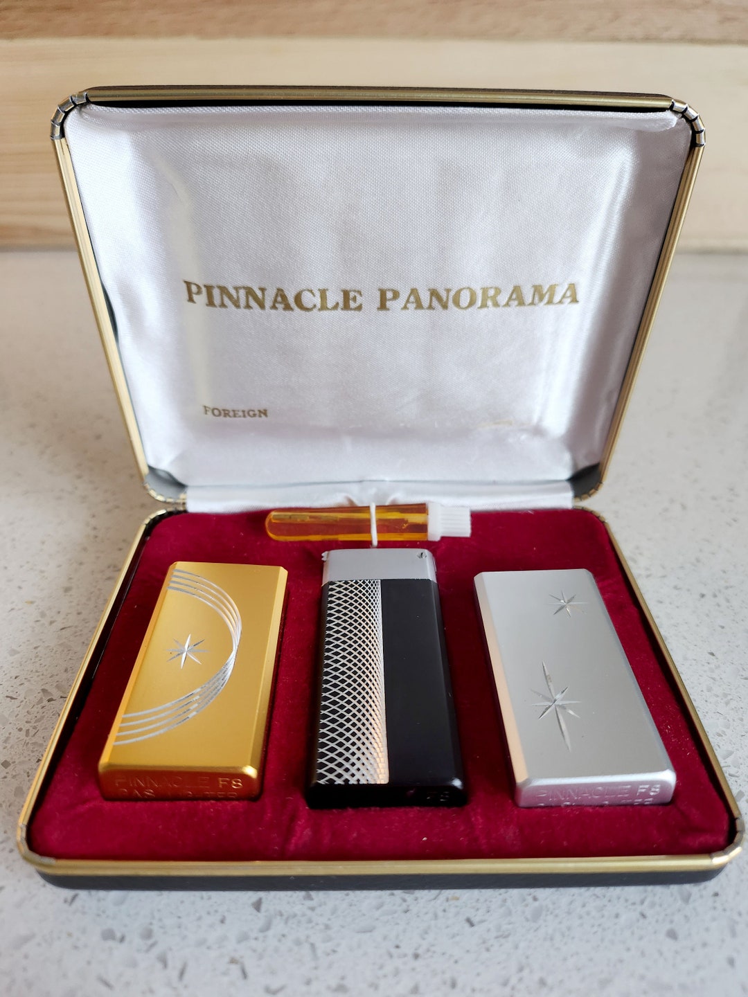 1970s Men's Lighter Gift Set by Pinnacle Made in Japan Etsy