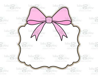 Plaque with Bow Cookie Cutter