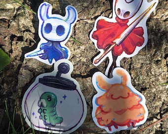 SilkSong - silk song -Hollow Knight Hornet The Knight Flea Grub Stickers