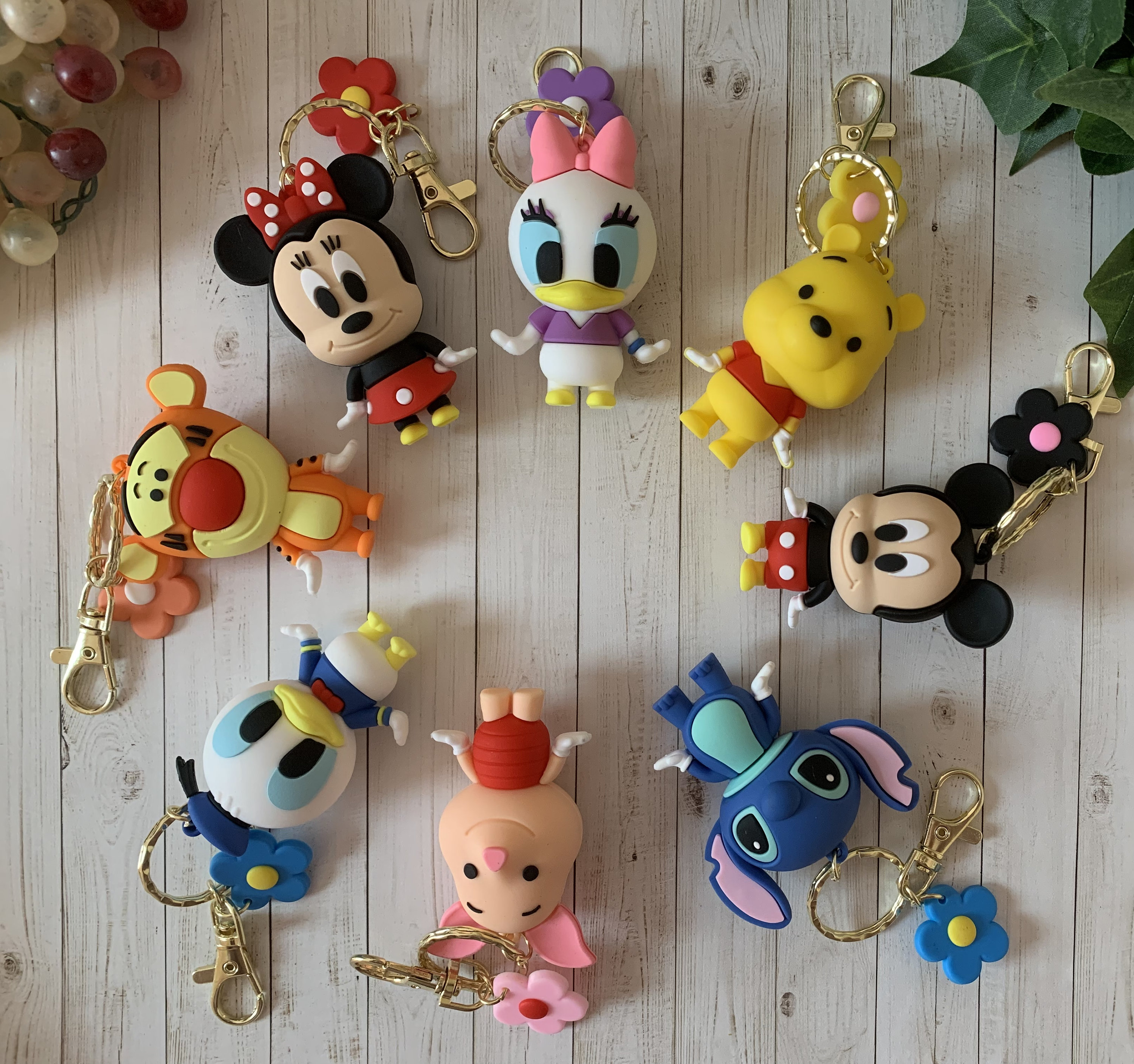 Anime Cartoon Mickey Mouse Stitch Figure Keychains Kawaii Minnie Donald  Duck Piglet Key Chain Model Kid Toy Children Gift - Realistic Reborn Dolls  for Sale
