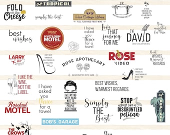 Schitts Creek Bundle SVG, Schitts Creek SVG for Circuit, Schitts Creek Digital Download, PNG, Davis Rose svg, Alexis Rose svg, Moira Rose