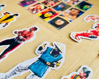 x27 Stickers Mortal Kombat II Arcade 1993 Sticker Set – Retro Fighter Sprites & Classic Photos