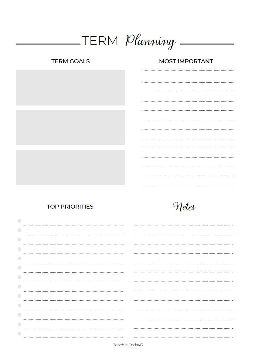 2023 Teacher Planner Australia Printable Etsy Australia