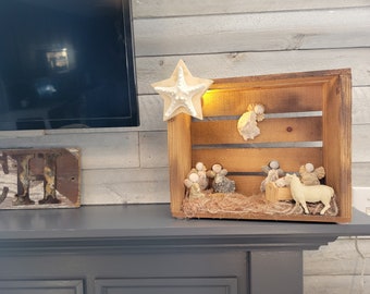 Sea Shell Angel Nativity Scenes for year round home decor