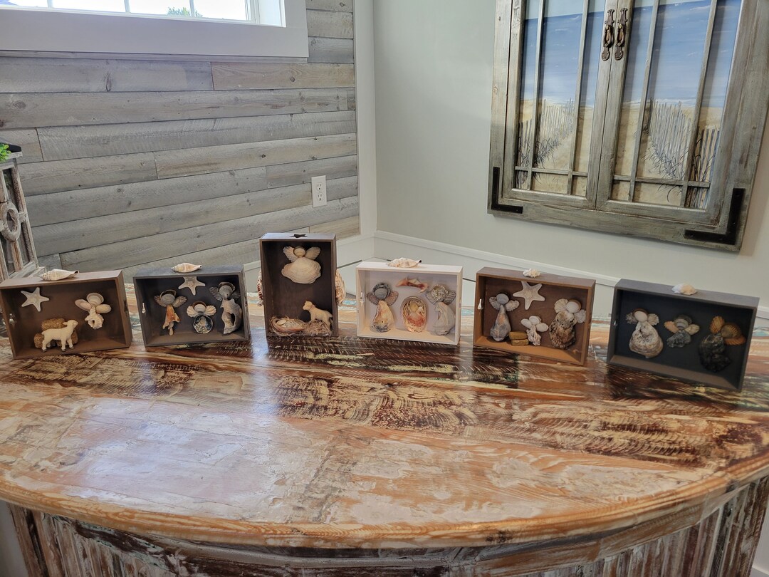 Sea Shell Tabletop Nativity Scenes Etsy