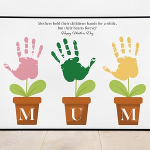 Mother&#39;s Day Handprint Art: DIY Keepsake Gift (Digital Download)