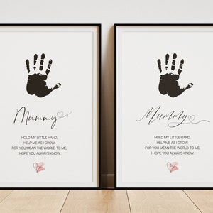 Handabdruck-Kunsthandwerk zum Muttertag | Gedicht an Mama als Muttertagsgeschenk | Erstes Muttertagsgeschenk vom Baby | Andenken an das Kinderzimmer