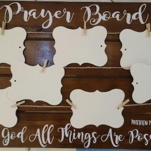 Prayer Request Board, Wood board, Christian, Biblical prayer, personalization option (Free US Shipping)