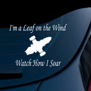 Leaf on the Wind, Firefly Decal, Firefly Car Sticker, Serenity Car Decal, Firefly Laptop Decal, Serenity Ship, Firefly Vinyl Decal, Shiny