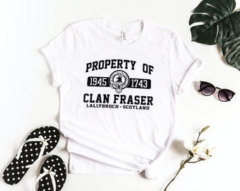 Outlander Tshirt, Clan Fraser, Jamie Fraser, Outlander Gift, Outlander Tshirt, Shirt for Her, Dinna Fash, Scotland Shirt, Outlander Books