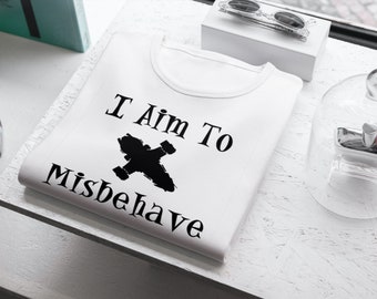Firefly Tshirt, I Aim to Misbehave, Serenity Tshirt, Firefly Serenity, Browncoat Tshirt, Syfy Tshirt, Firefly TV Show, Serenity Movie, Shiny