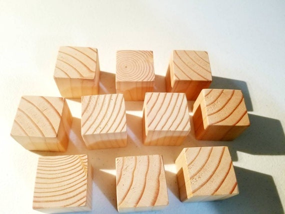 Wood Blocks for Crafts, 1.5 Inch Wood Craft Block, Crafting Blocks