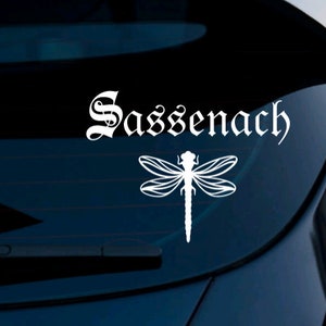 Outlander Decal, Outlander Car Decal, Sassenach, Outlander Sticker, Outlander Vinyl Decal, Outlander Decor, Jamie Fraser, Dragonfly Decal
