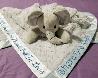 Manta de bebé personalizada, manta de bebé personalizada, manta de bebé personalizada, manta de bebé personalizada, manta de bebé con elefante
