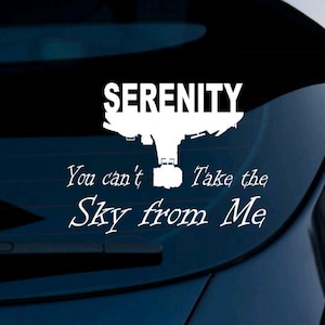 Serentiy Decal, Firefly Decal, Firefly Car Sticker, Serenity Car Decal, Firefly Laptop Decal, Serenity Ship, Firefly Vinyl Decal, Shiny