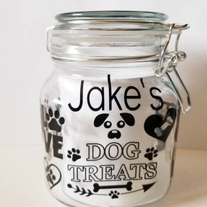 Personalized Pet Treat Jar, Dog Treat Jar, Pet Treat Jar, Personalized Dog Gift, Personalized Pet Gift, Dog Treat Container, Custom Dog Gift