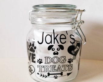 Personalized Pet Treat Jar, Dog Treat Jar, Pet Treat Jar, Personalized Dog Gift, Personalized Pet Gift, Dog Treat Container, Custom Dog Gift