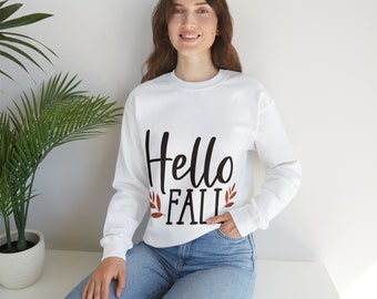 Hello fall !!!! Unisex Heavy Blend™ Crewneck Sweatshirt