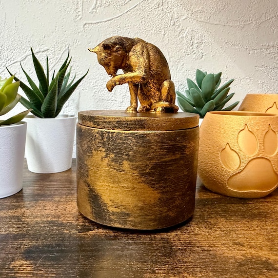 Handmade Cat Urn – 0.15 Liter | Exact Urn in Photo