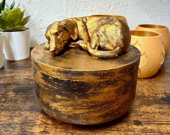 Dachshund Ash Urn – 0.3 Liter | Exact Urn in Photo