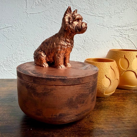 Westie Urn for Ashes – 0.3L Handmade Urn