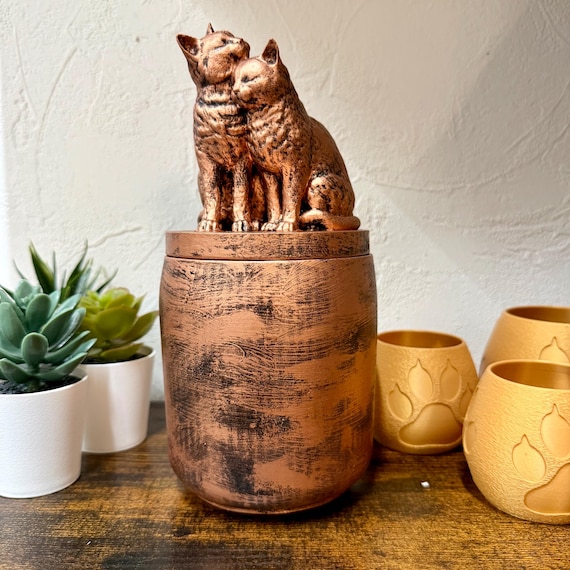 Duo Cat Urn for Ashes | Exact Urn in Photo