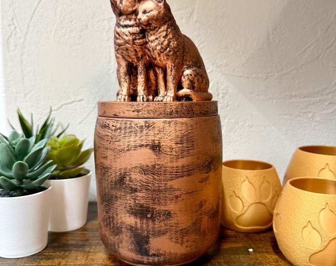 Duo Cat Urn for Ashes | Exact Urn in Photo