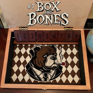 Box and Bone#7  One-of-a-Kind Playable Game Artifact in a Vintage Cigar Box