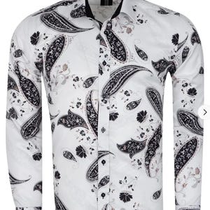Fashion Paisley Print Long Sleeve Shirt