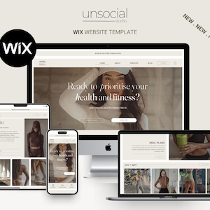 WIX-websitesjabloon | Verkooppagina voor online coaching | Bestemmingspagina voor persoonlijke training | Esthetische website | Modern websiteontwerp | 0.2 april