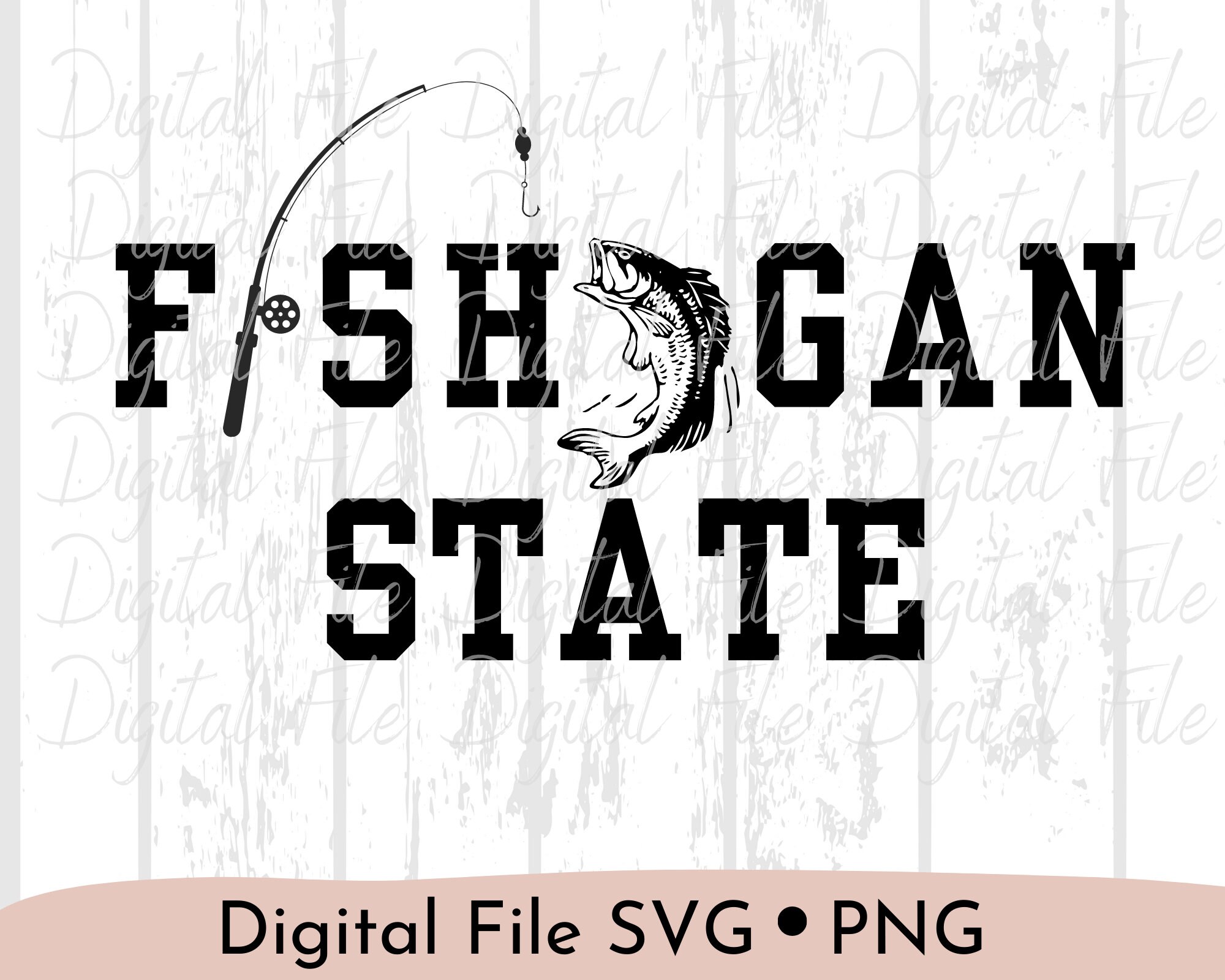 Fishigan SVG PNG - Etsy