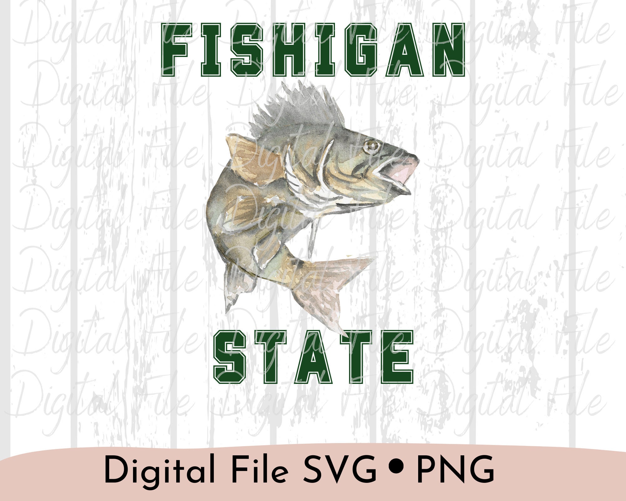 Fishigan SVG PNG - Etsy