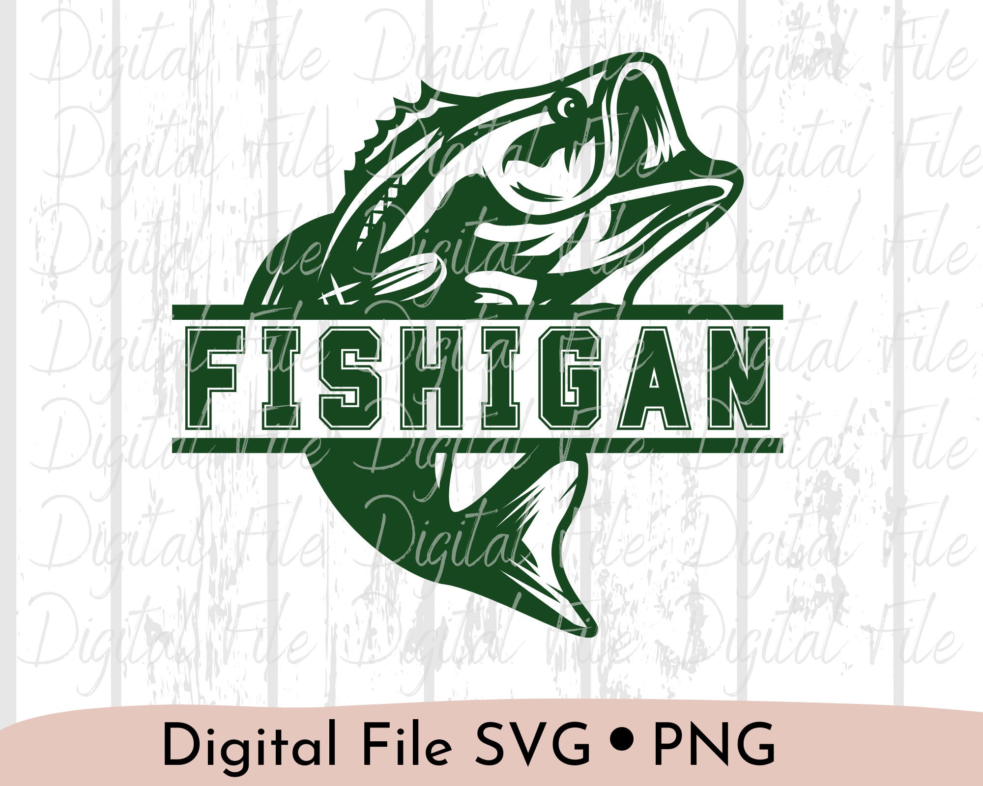 Fishigan SVG PNG - Etsy