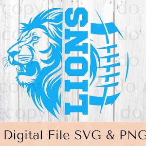 Futebol americano do Detroit Lions, SVG e PNG, download digital