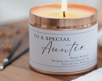 Personalised Birthday Candle Gifts A Special Auntie