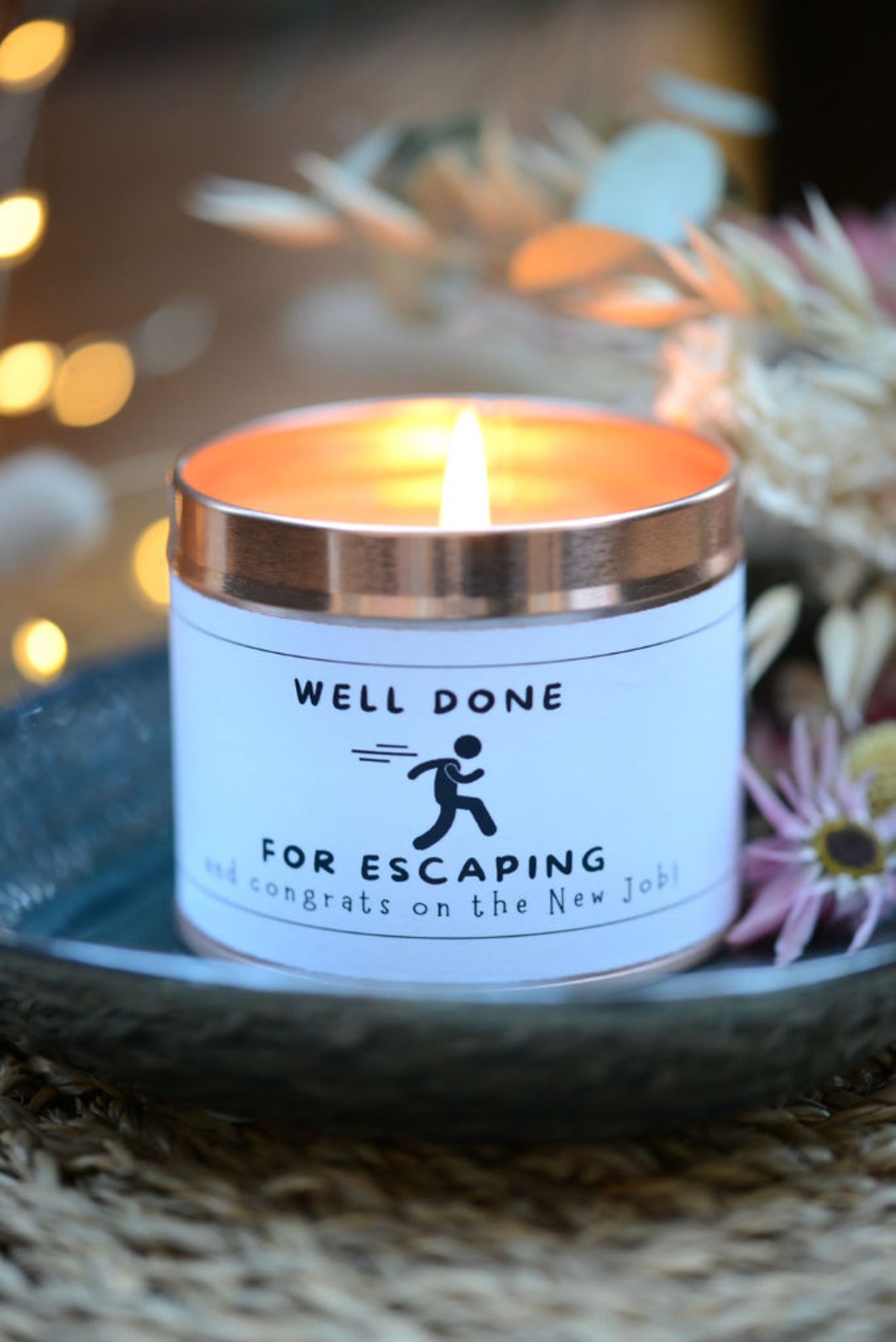 Personalised New Job Candle Gifts Well Done for Escaping Etsy UK