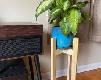 Tall Plant Stand Modern Natural