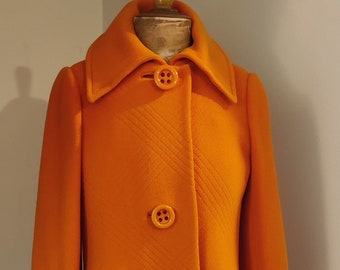 orange wool jacket