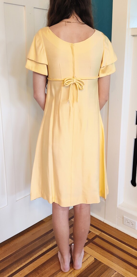 Lovely Light Yellow Vintage Dress - 1960s 1970s - image 2