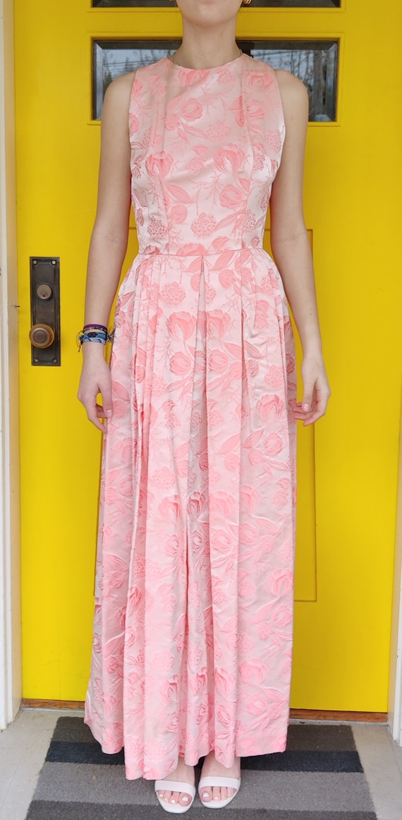 Stunning peach vintage gown, 1950s/1960s Gem