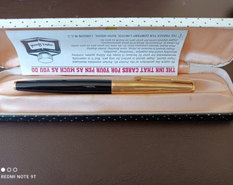 Vintage Parker 61 fountain pen chalk-marked original box and papers