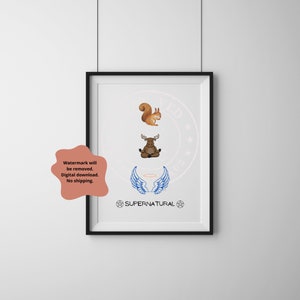 Supernatural SPN Winchester Baby Kinderzimmer Wallprint Digital Download druckbare
